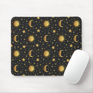 Sun and Moon Pattern Mouse Mat