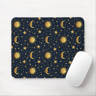 Sun and Moon Pattern Mouse Mat