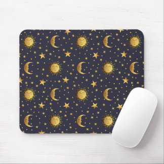 Sun and Moon Pattern Mouse Mat