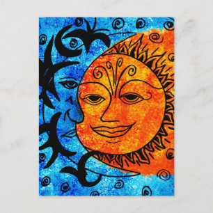 Sun and Moon Postcard