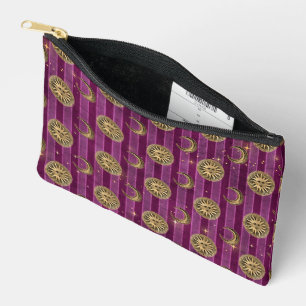 Sun and Moon Purple Stripes Accessory Pouch