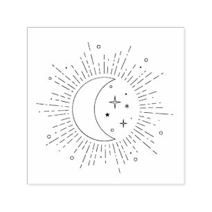 Sun and Moon Self-inking Stamp
