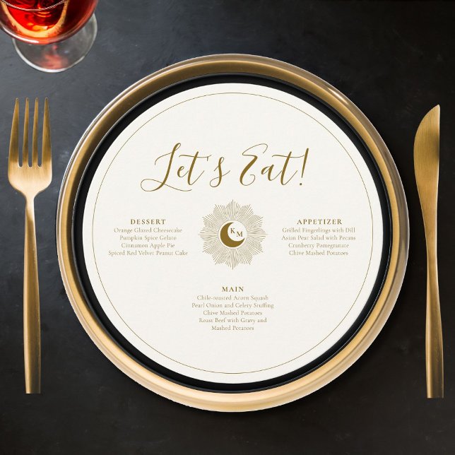 Sun and Moon Timeless Round Wedding Menu (Creator Uploaded)