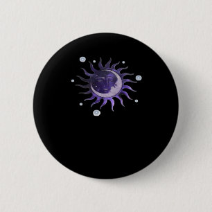 Sun And Moon Whimsigothic Gothic Witchy Witch 6 Cm Round Badge