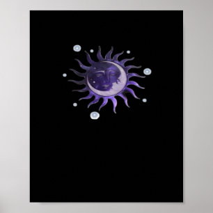 Sun And Moon Whimsigothic Gothic Witchy Witch Poster