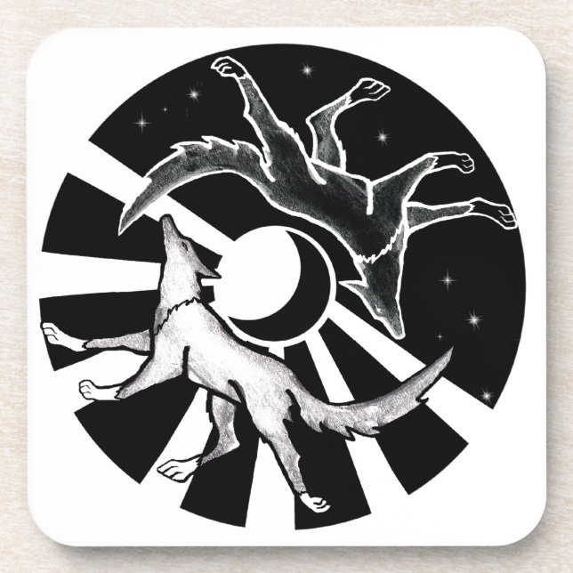 Sun and Moon Wolves Coaster (Front)