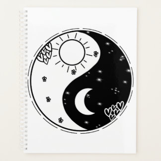 Sun and moon yin yang planner