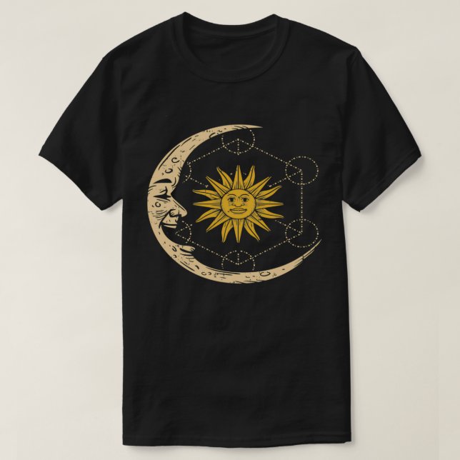 Sun and moon yoga bohemian hippie dress gift acces T-Shirt (Design Front)