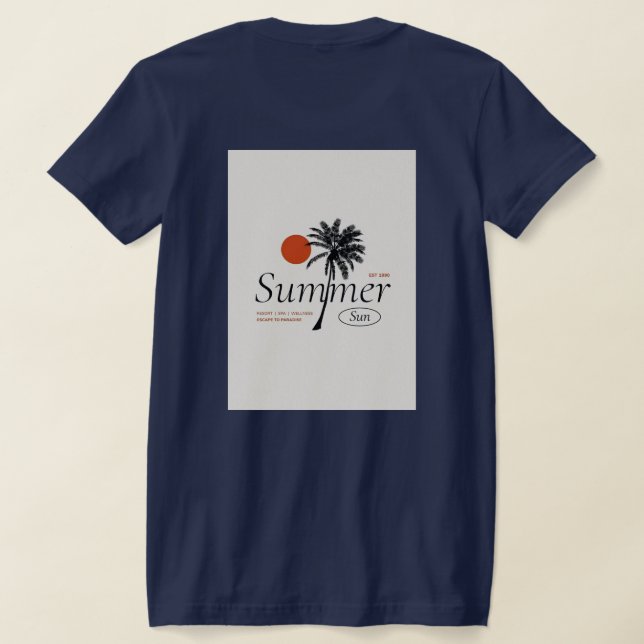 sun and palm trees T-Shirt (Laydown Back)
