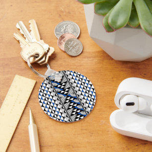 Sun and Rain - Blue - Key Ring