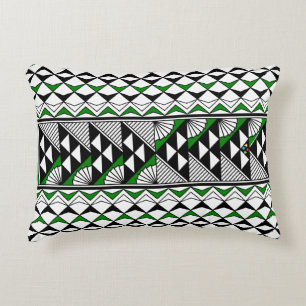 Sun and Rain in Green Decorative Cushion