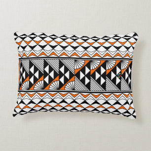 Sun and Rain in Orange Decorative Cushion