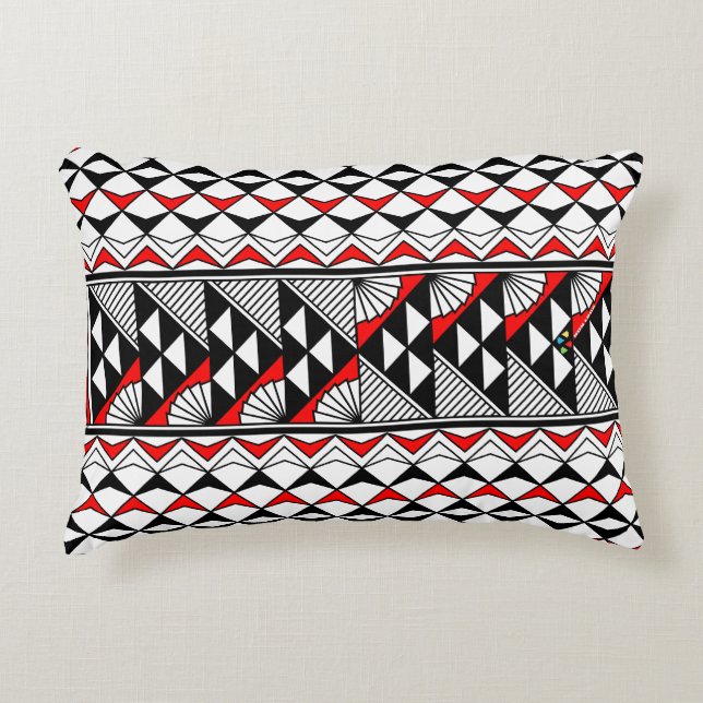 Sun and Rain in Red Decorative Cushion (Front)