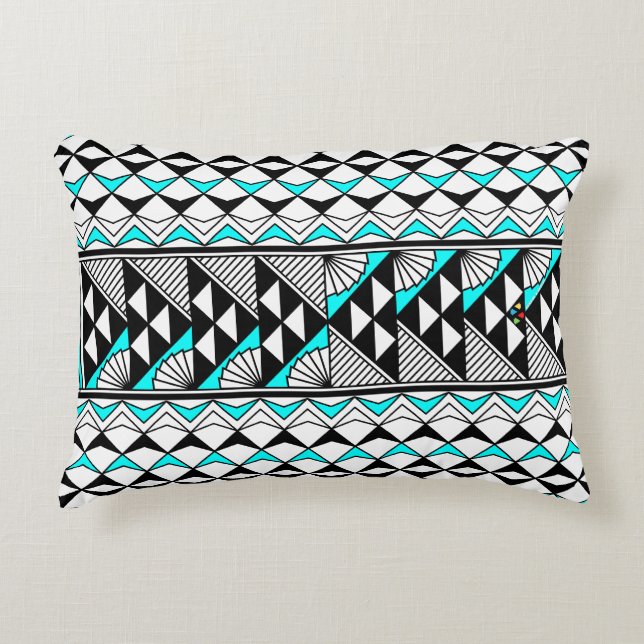 Sun and Rain in Turquoise Decorative Cushion (Front)