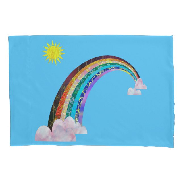 Sun and rainbow 2 pillow case (Front)