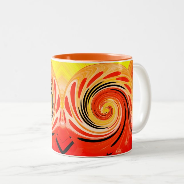 Sun and sand Two-Tone coffee mug (Front Right)
