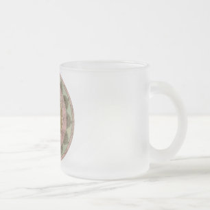 Sun and Seasons Detail from Antique Map circa 1780 Frosted Glass Coffee Mug