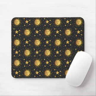 Sun and Stars Pattern Mouse Mat