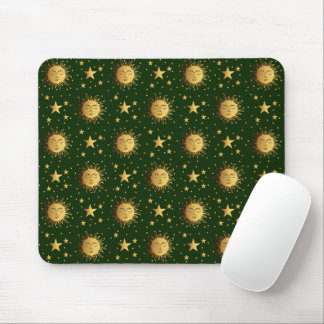 Sun and Stars Pattern Mouse Mat
