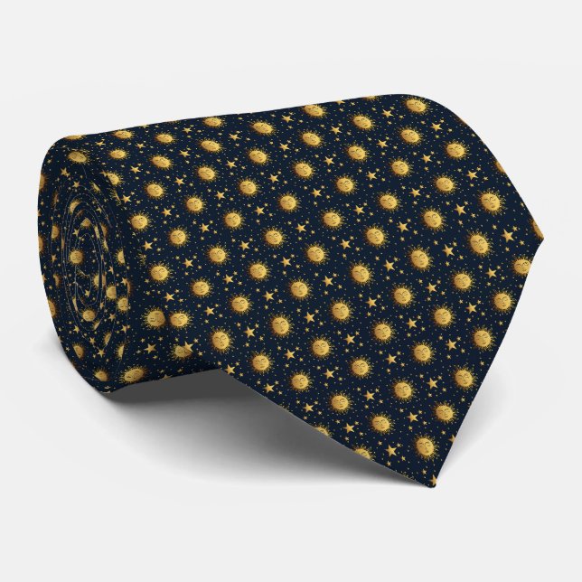 Sun and Stars Tie (Rolled)