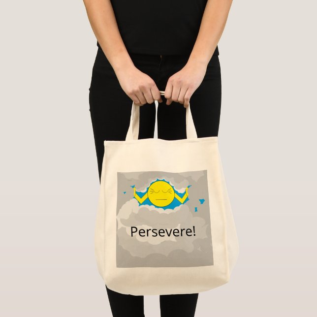 Sun and Storm Clouds:  Grocery Tote Bag (Front (Product))