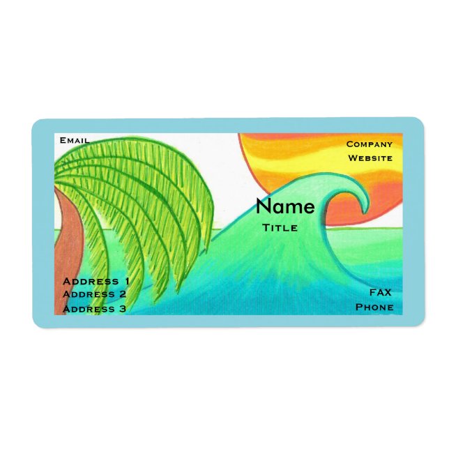 Sun and Surf Business Card Template (Front)
