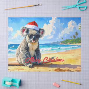 Sun and Surf Koala Santa Hat  Tissue Paper