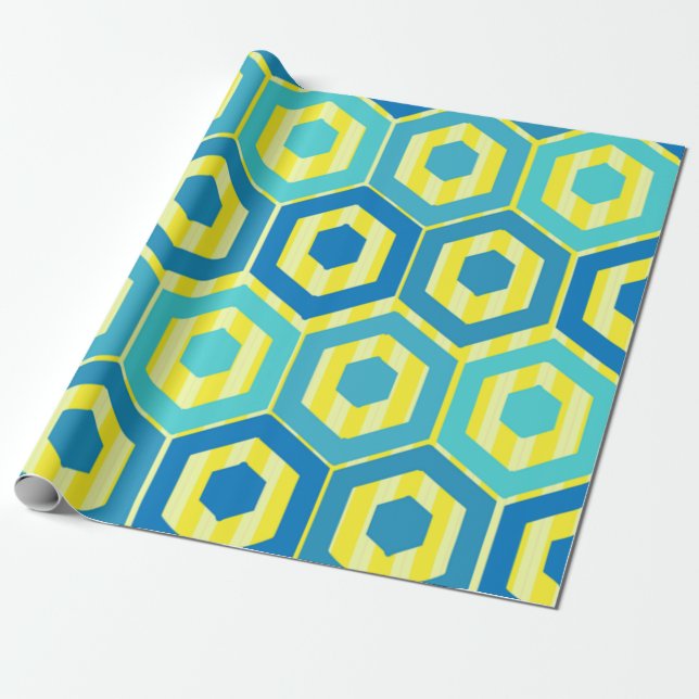 Sun and Surf Wrapping Paper (Unrolled)