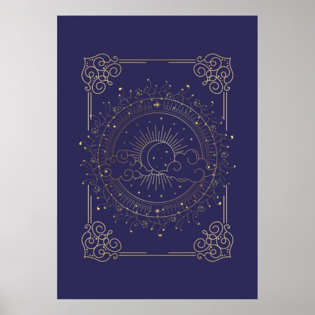 Sun and the Moon, Tarot magic  Poster (Front)