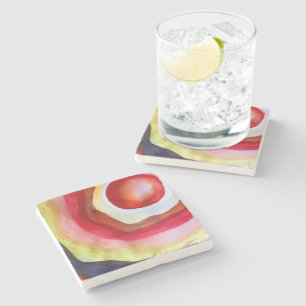 Sun art sunshine abstract stone coaster