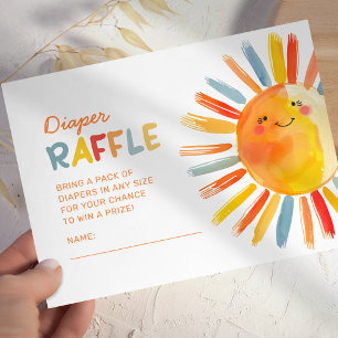 Sun Baby Shower Diaper Raffle Enclosure Card