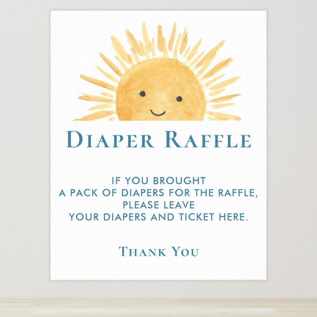 Sun Baby Shower Diaper Raffle Sign (Creator Uploaded)