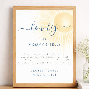 Sun Baby Shower How Many Big Is Mummy's Belly Sign
