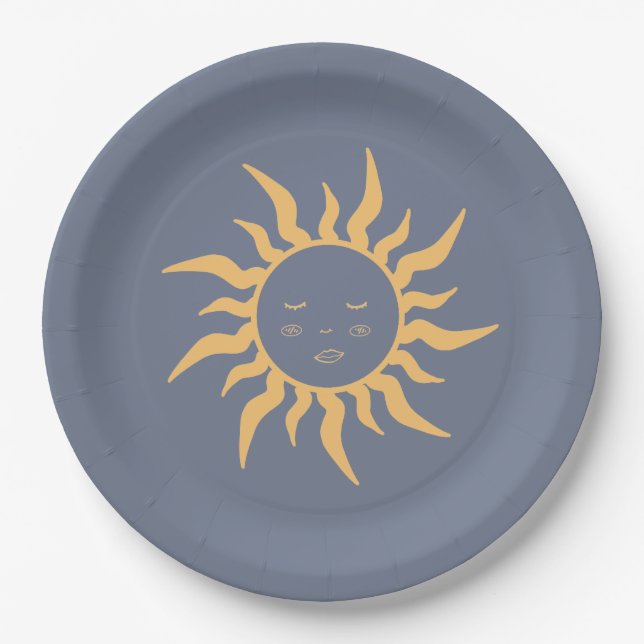 Sun Baby Shower paper plates  (Front)