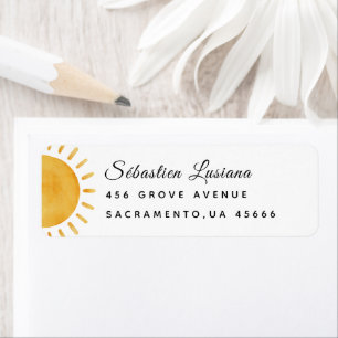 Sun Baby Shower Return Address