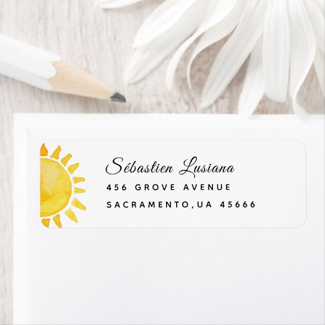 Sun  Baby Shower Return Address (Insitu)