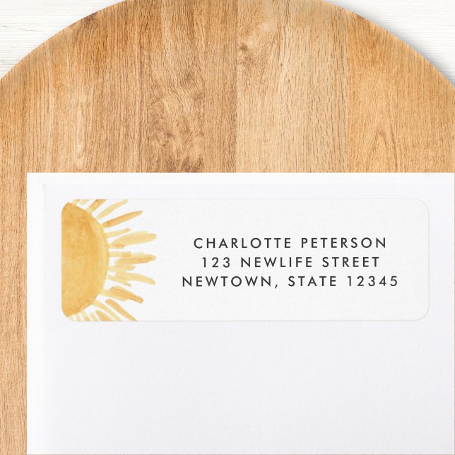 Sun Baby Shower Return Address (Creator Uploaded)