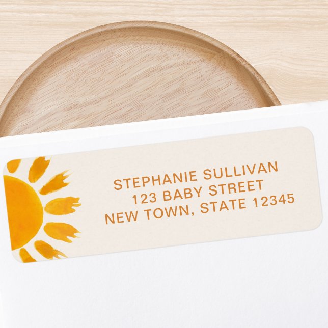 Sun Baby Shower Return Address  (Creator Uploaded)