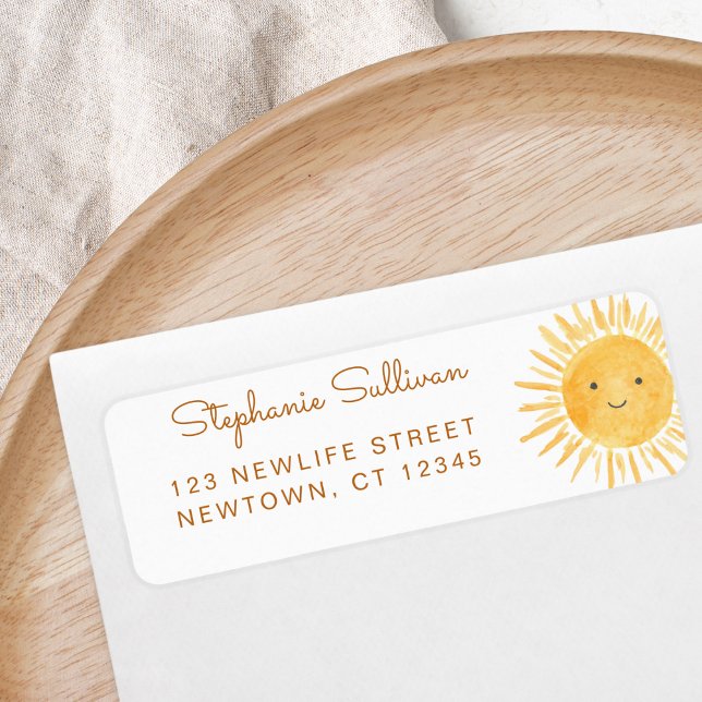 Sun Baby Shower Return Address (Creator Uploaded)