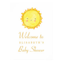 Sun Baby Shower Welcome Sign / Thank You download