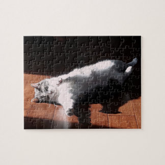 sun bathing Kitty Jigsaw Puzzle
