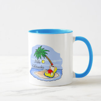 Sun Bathing Santa hawaiian xmas tee 5 Mug