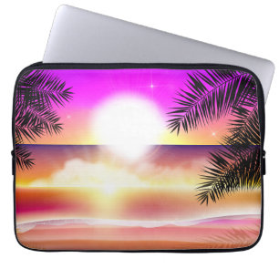 Sun Beach Ocean Waves Tropical Laptop Sleeve