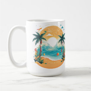 Sun Beach palm tree Coffee Mug