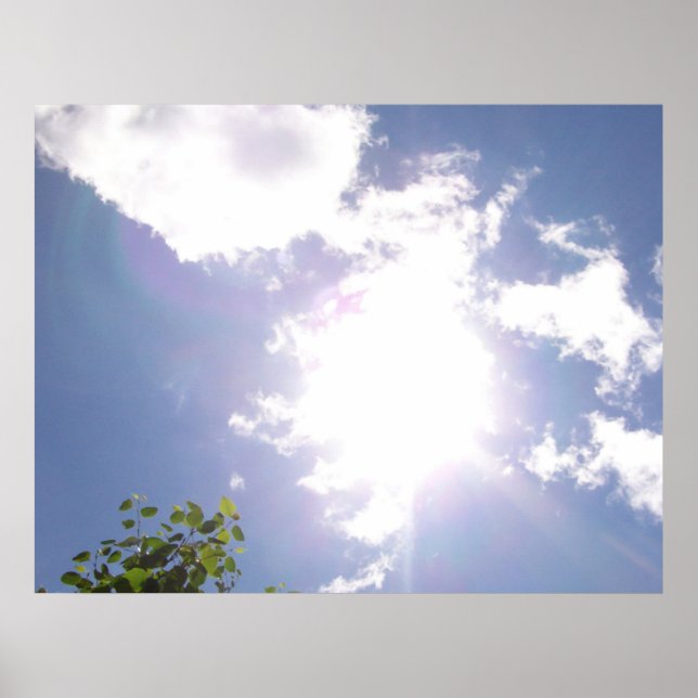 Sun Beam and Clouds Poster (Front)
