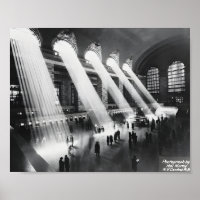 Sun Beams Into Grand Central Station Poster