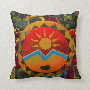 Sun Bear Native American Symbol Pillow