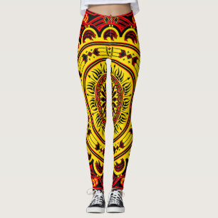 Sun Bear (Red) Leggings