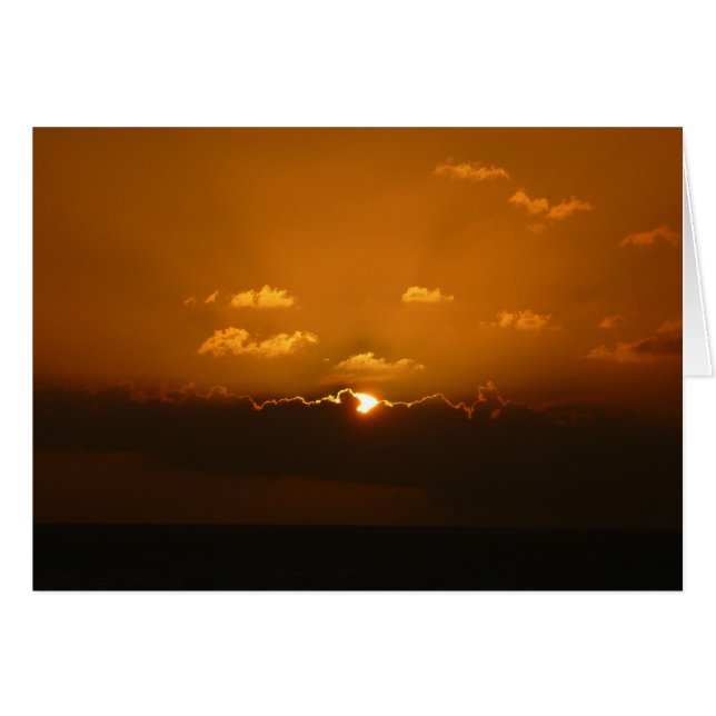 Sun Behind Clouds I Orange Sunset Photo (Front Horizontal)