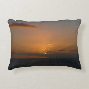 Sun Behind Clouds II Seascape Decorative Cushion